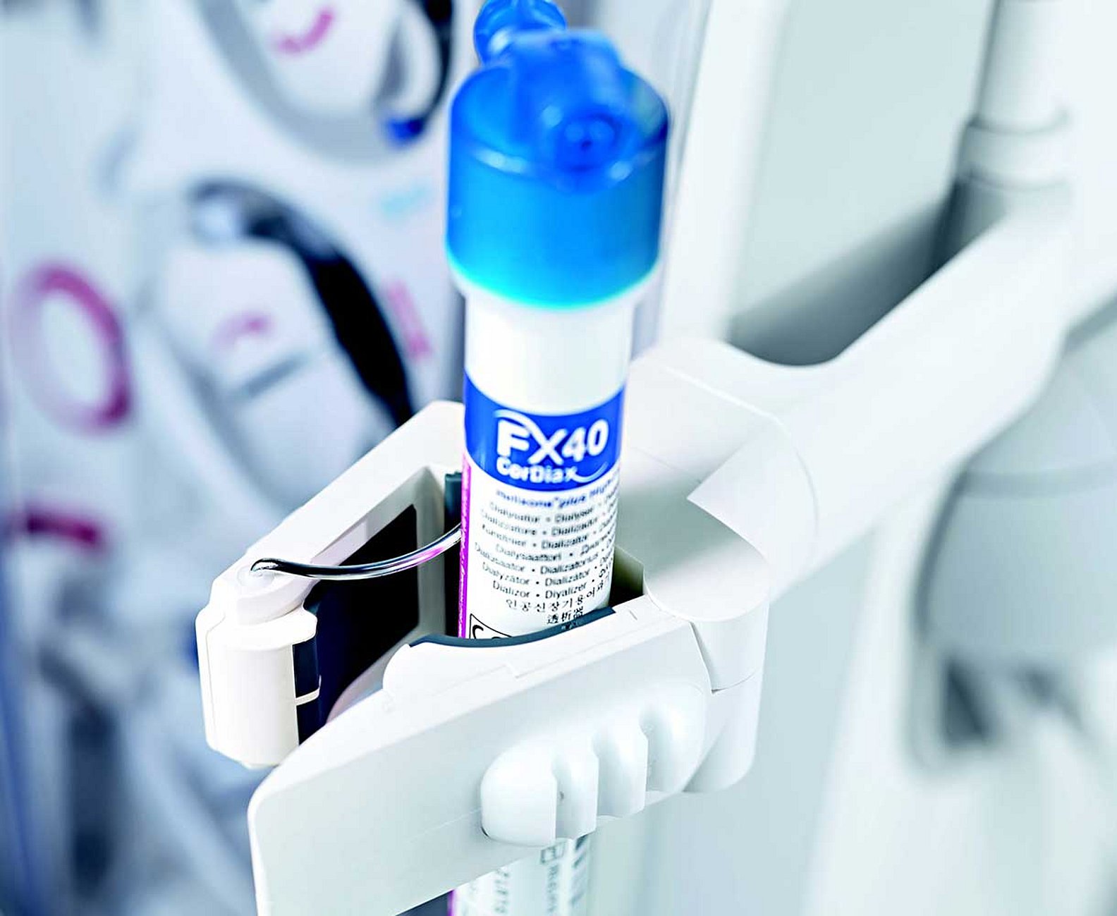CorDiax Filter –dialysaattorin pidike pienelle dialysaattorille