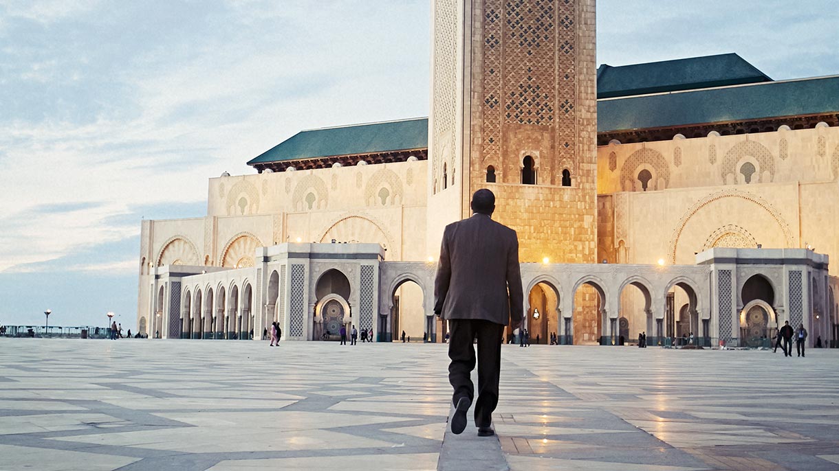 Redouane Belhaimeur käy Hassan II:n moskeijassa